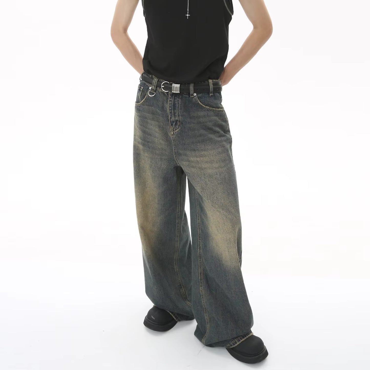 Men’s Baggy Wide Leg Denim Jeans
