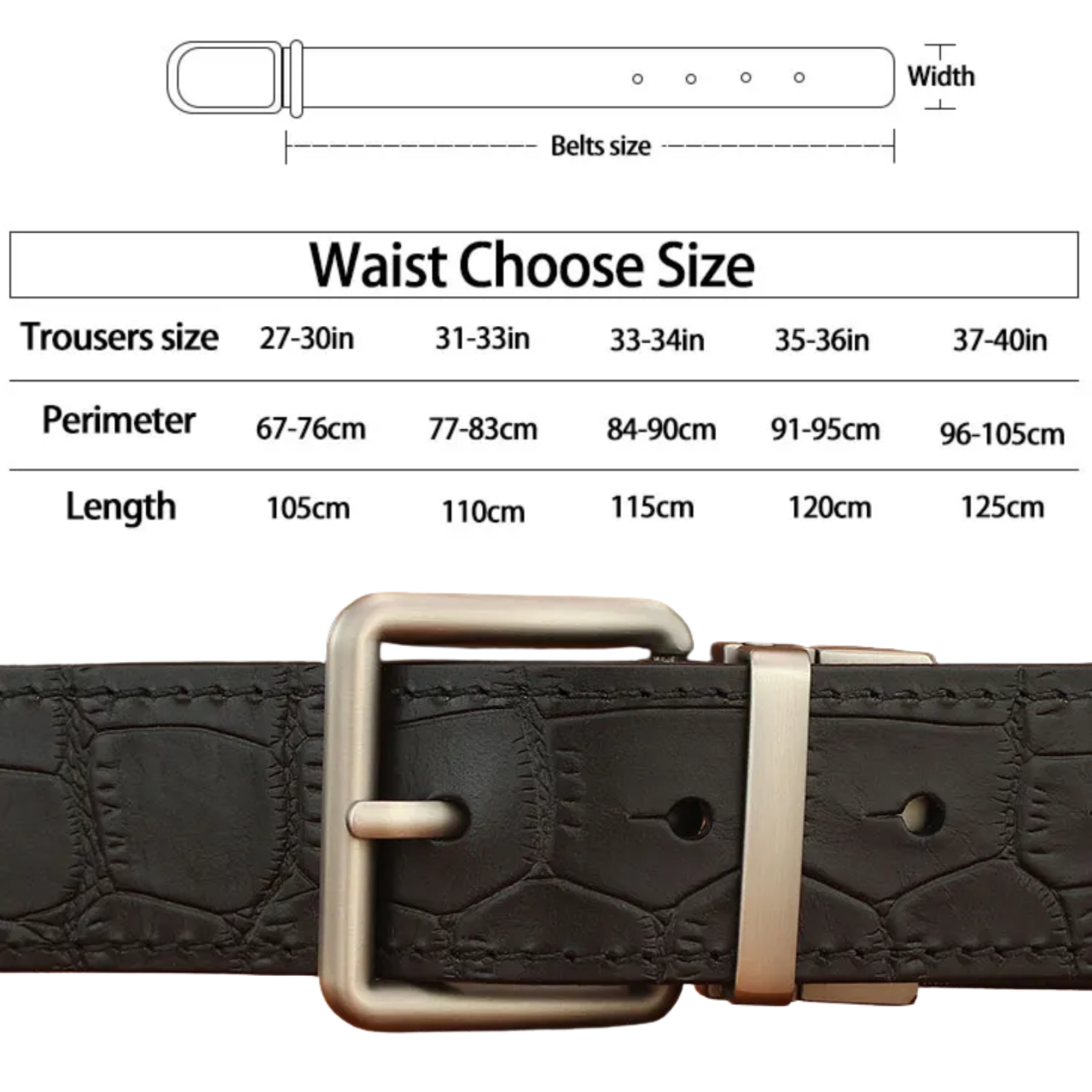 Men’s Genuine Leather Casual Belt