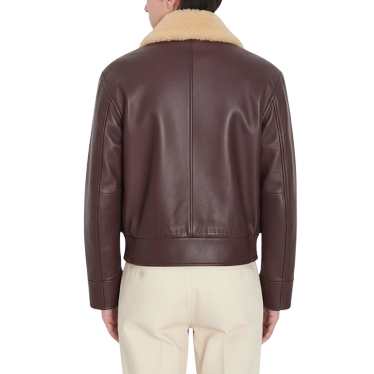 Men’s PU Leather Fleece Jacket