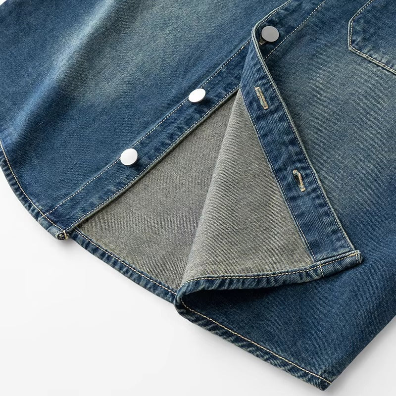 Men’s Casual Retro Loose Denim Shirt