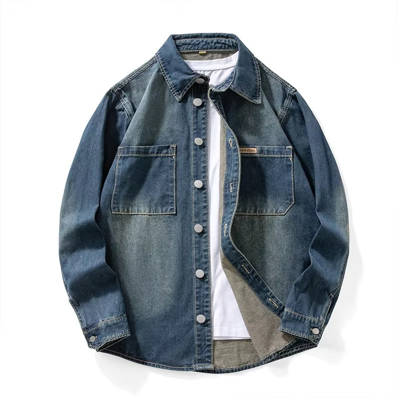 Men’s Casual Retro Loose Denim Shirt
