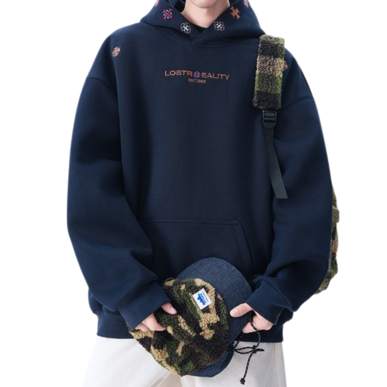 Men’s Ethnic Style Embroidered Hoodie